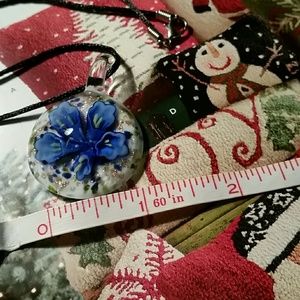 NEW Murano flower glasswork necklace